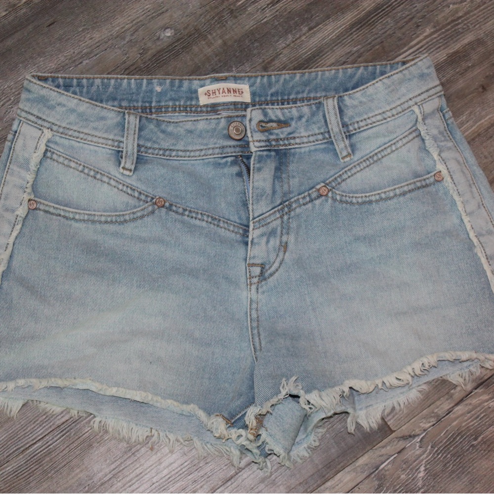 Shyanne Blue Jean Shorts Distressed Light Wash